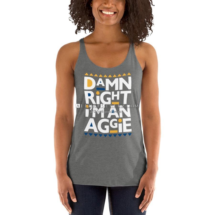 Aggie Racerback Tank Premium Heather / Xs
