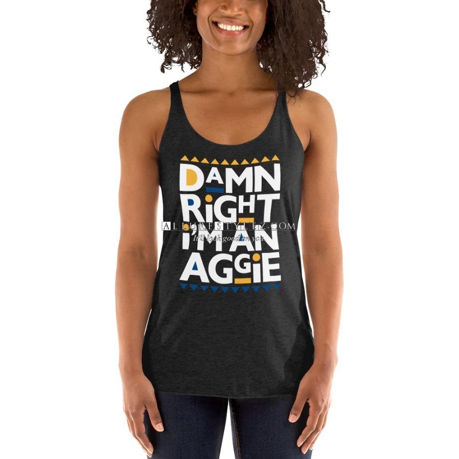Aggie Racerback Tank Vintage Black / Xs