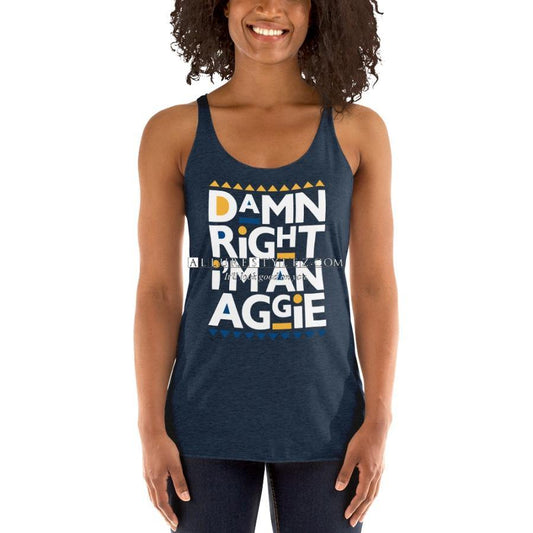 Aggie Racerback Tank Vintage Navy / Xs