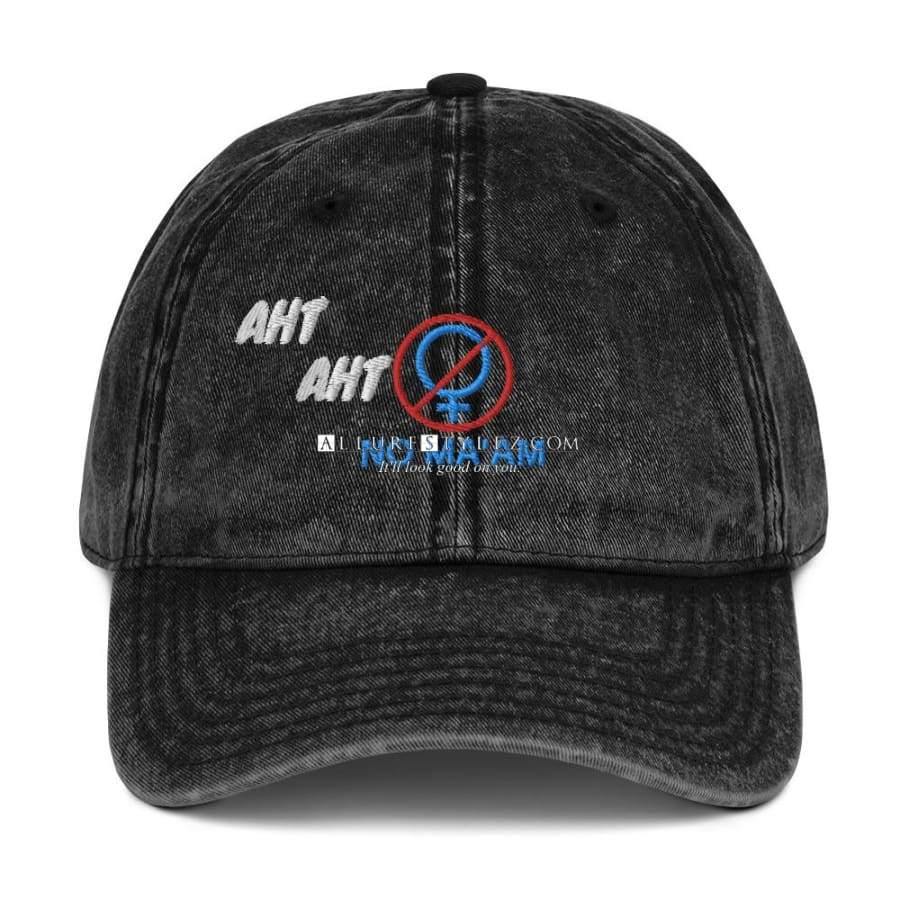 Aht Vintage Cotton Twill Cap Black