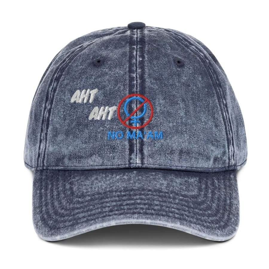 Aht Vintage Cotton Twill Cap Navy