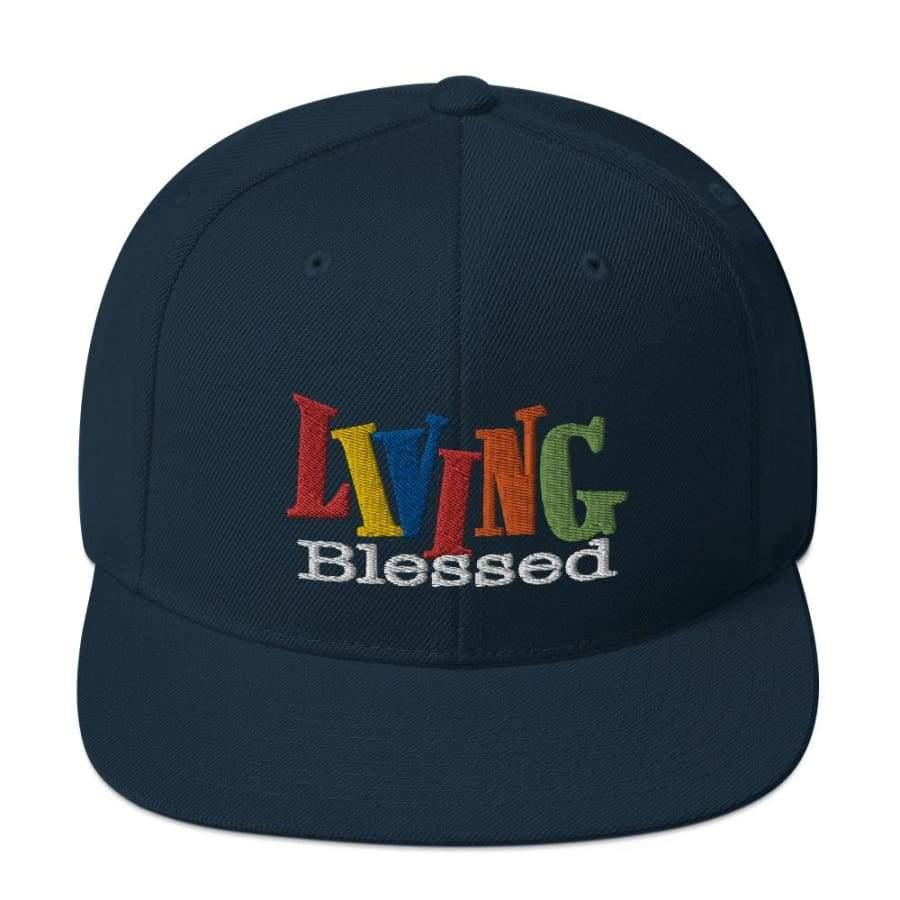 Blessed Snapback Hat Dark Navy