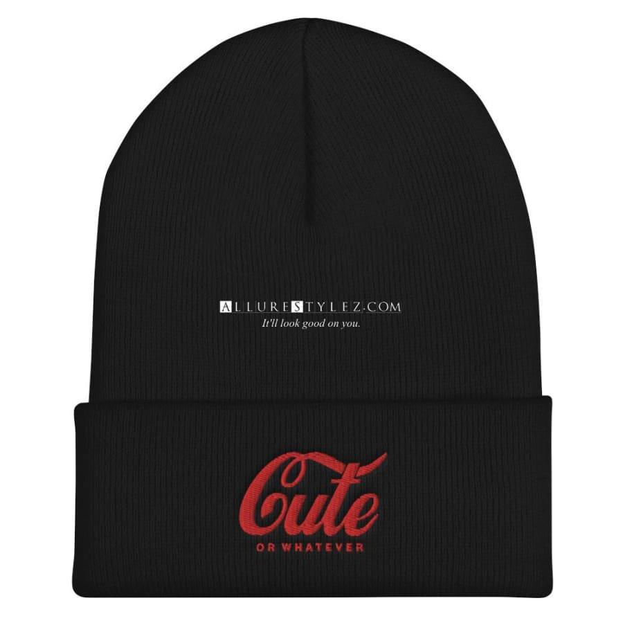 Cute Cuffed Beanie Black