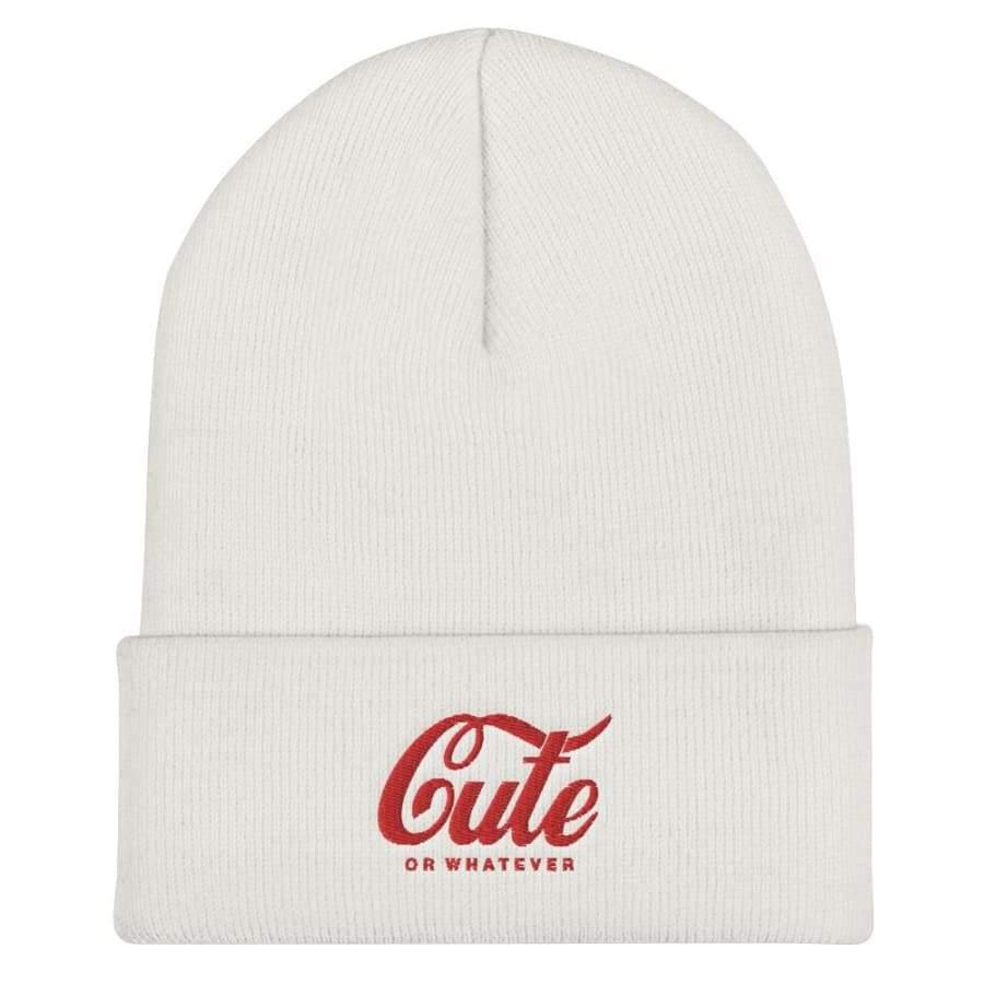 Cute Cuffed Beanie White