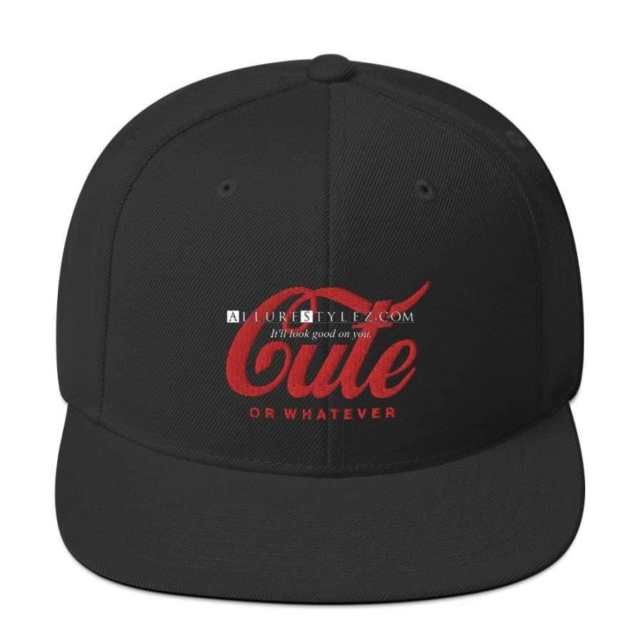 Cute Snapback Hat Black