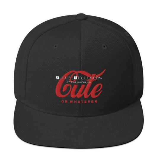 Cute Snapback Hat Black
