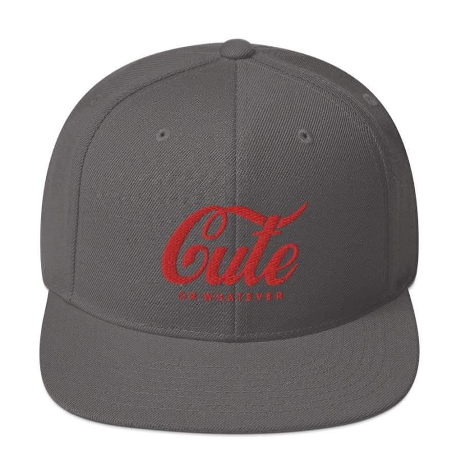 Cute Snapback Hat Dark Grey