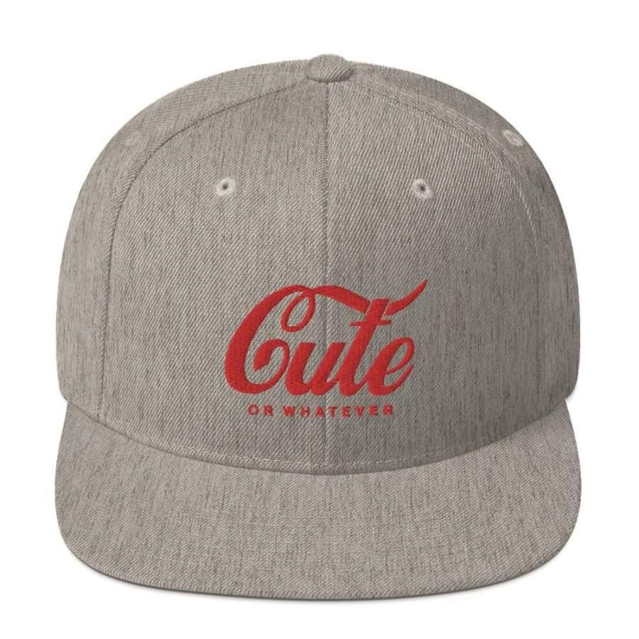 Cute Snapback Hat Heather Grey