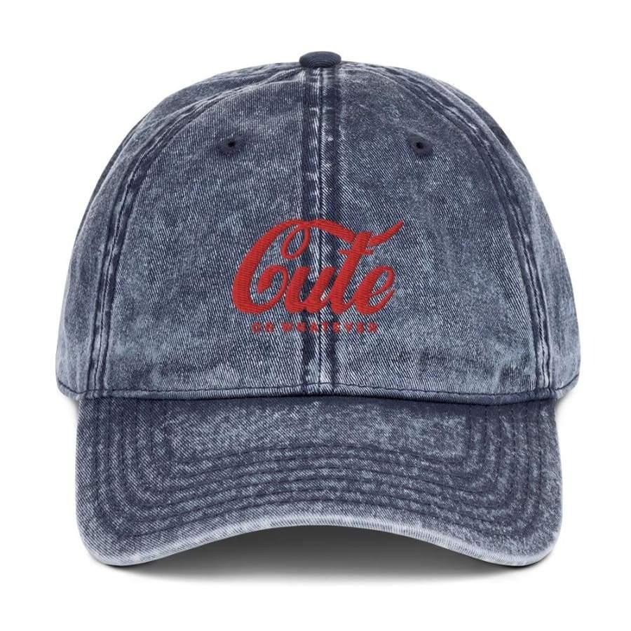 Cute Vintage Cotton Twill Cap Navy
