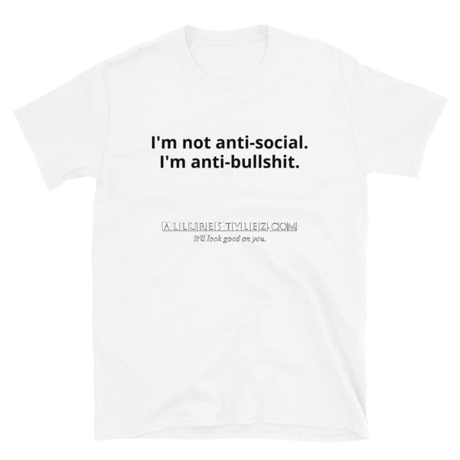 Not Anti-Social Short-Sleeve Unisex T-Shirt S