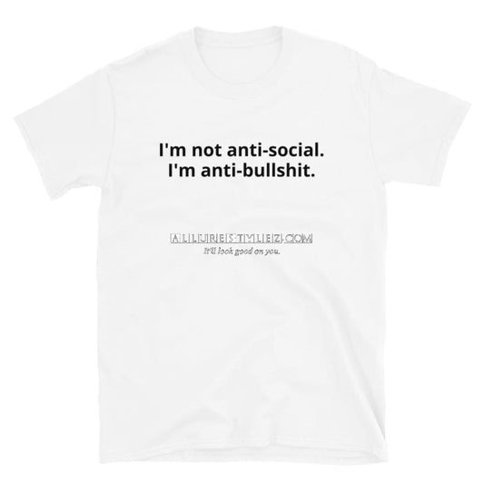 Not Anti-Social Short-Sleeve Unisex T-Shirt S