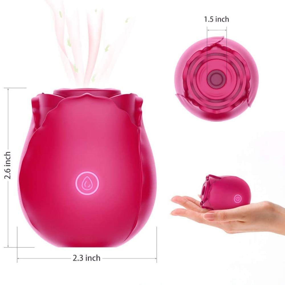 Rose Shape Sucking Vibrator - Allure Stylez