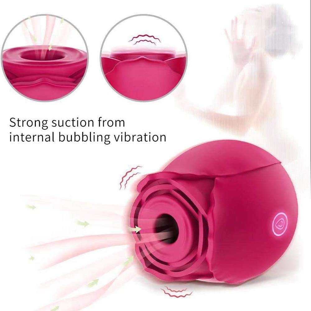 Rose Shape Sucking Vibrator - Allure Stylez