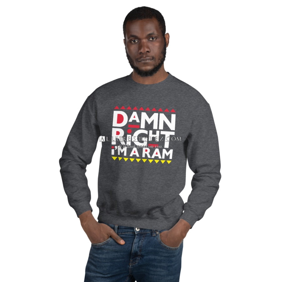Ram Unisex Sweatshirt Dark Heather / S