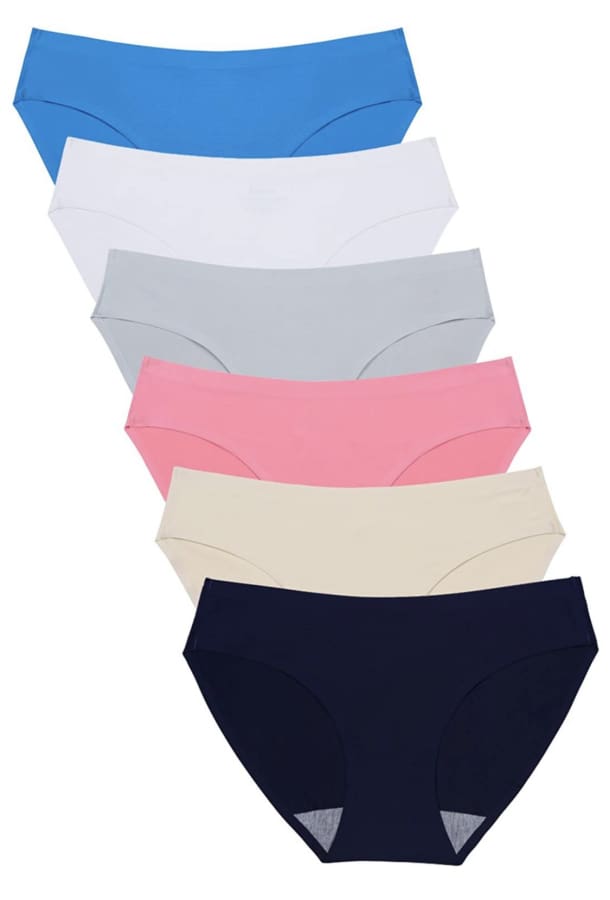 Seamless Underwear Invisible Bikini No Show Nylon Spandex Women Panties Assorted 1
