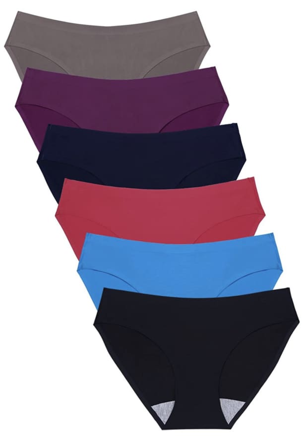 Seamless Underwear Invisible Bikini No Show Nylon Spandex Women Panties Assorted 2