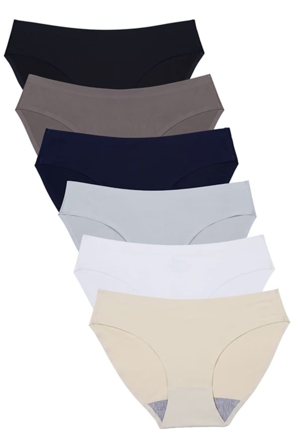 Seamless Underwear Invisible Bikini No Show Nylon Spandex Women Panties Assorted 4