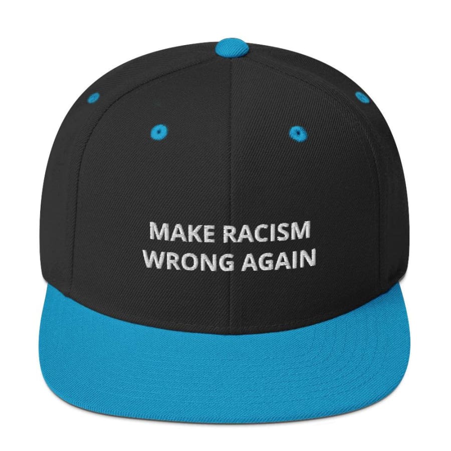Snapback Hat Black/ Teal