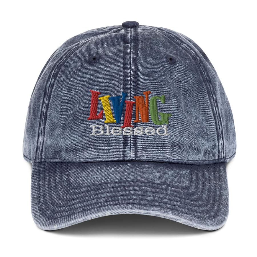 Vintage Cotton Twill Cap Navy