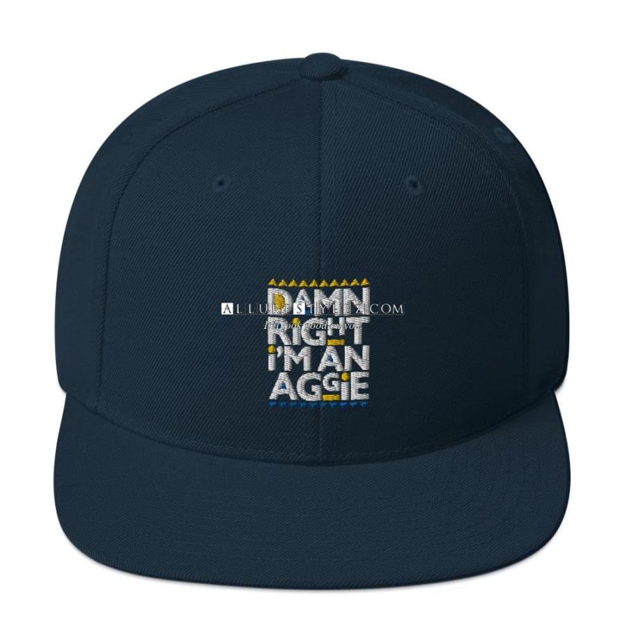 Aggie Snapback Hat Dark Navy