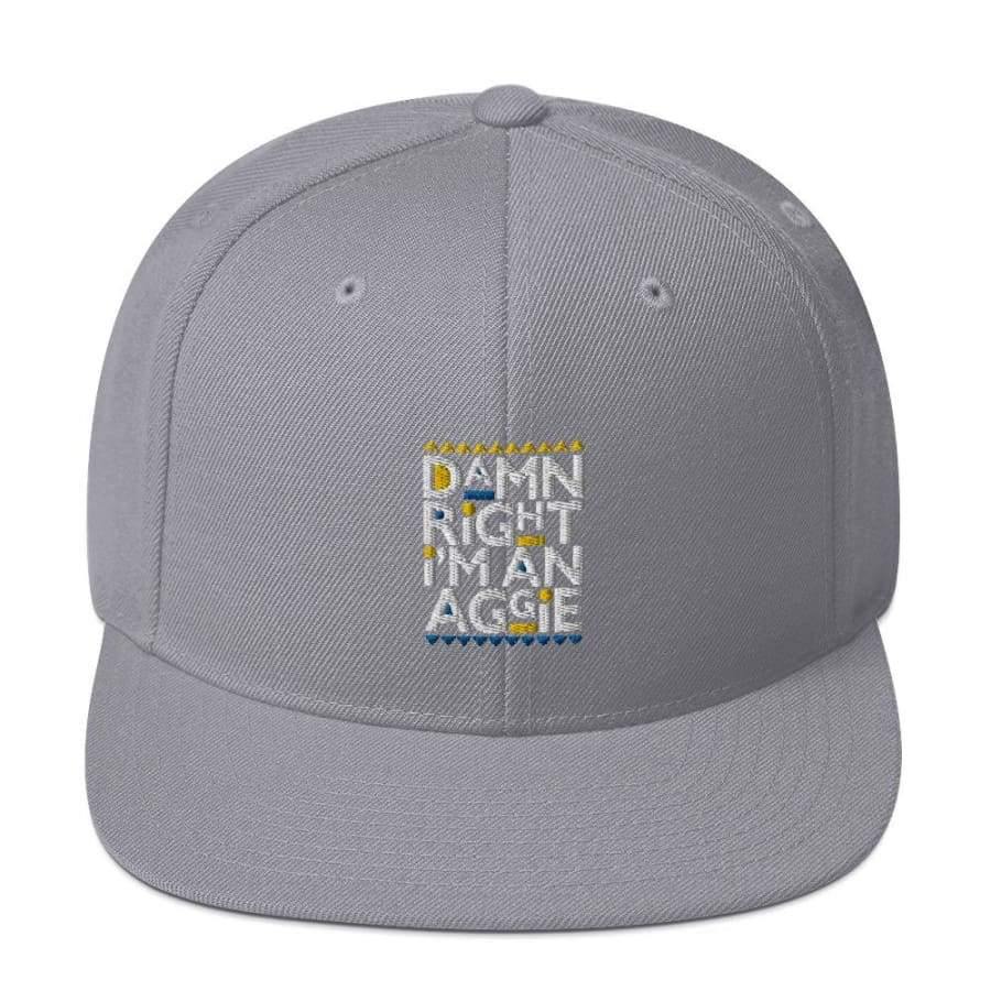 Aggie Snapback Hat Silver