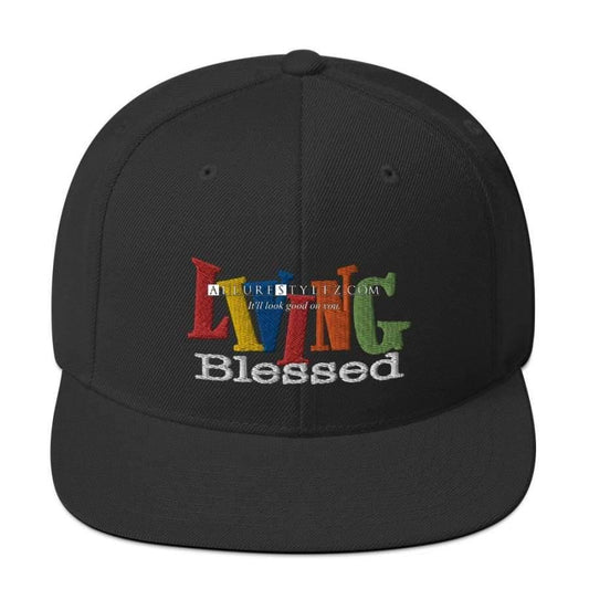 Blessed Snapback Hat Black