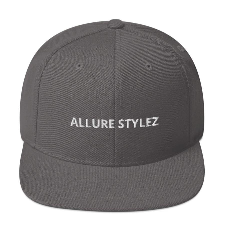 Branded Snapback Hat Dark Grey