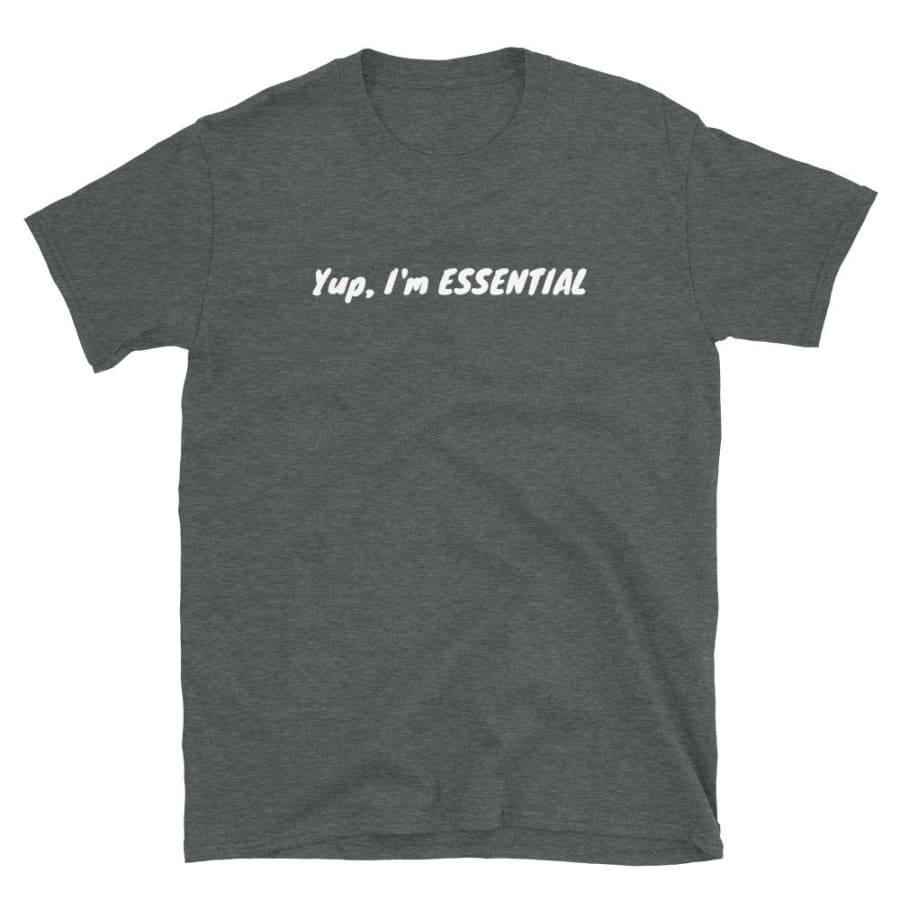 Essential - Short-Sleeve Unisex T-Shirt Dark Heather / S
