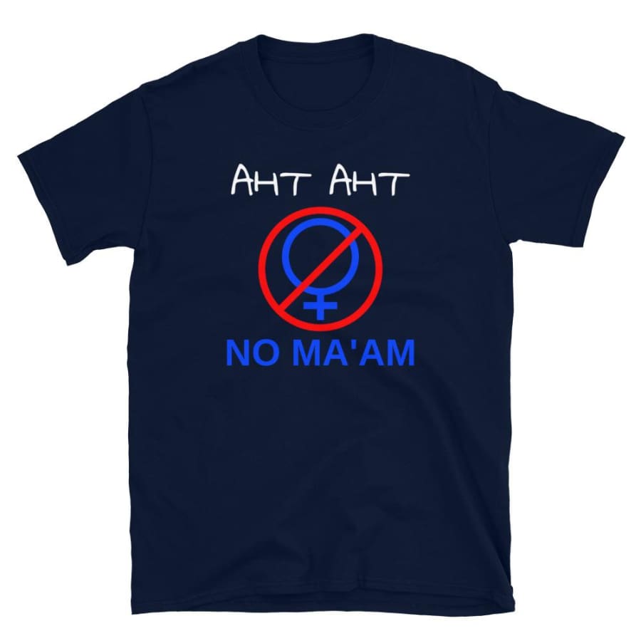 No Maam Short-Sleeve Unisex T-Shirt Navy / S