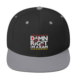 Ram Snapback Hat Black/ Silver