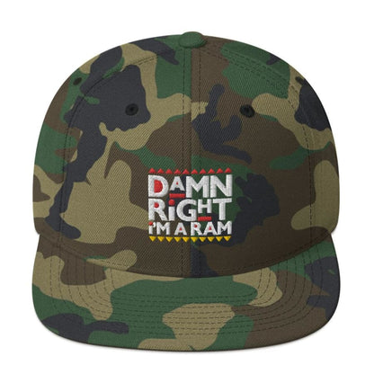 Ram Snapback Hat Green Camo