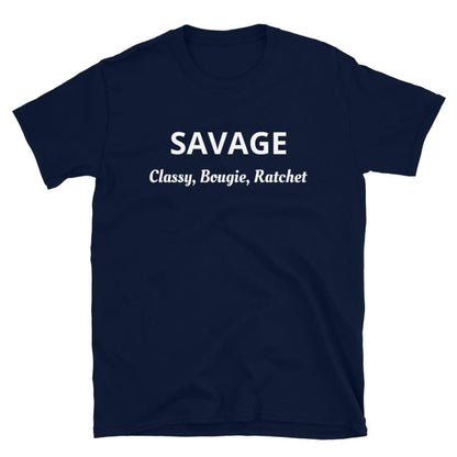 Savage Short-Sleeve Unisex T-Shirt Navy / S